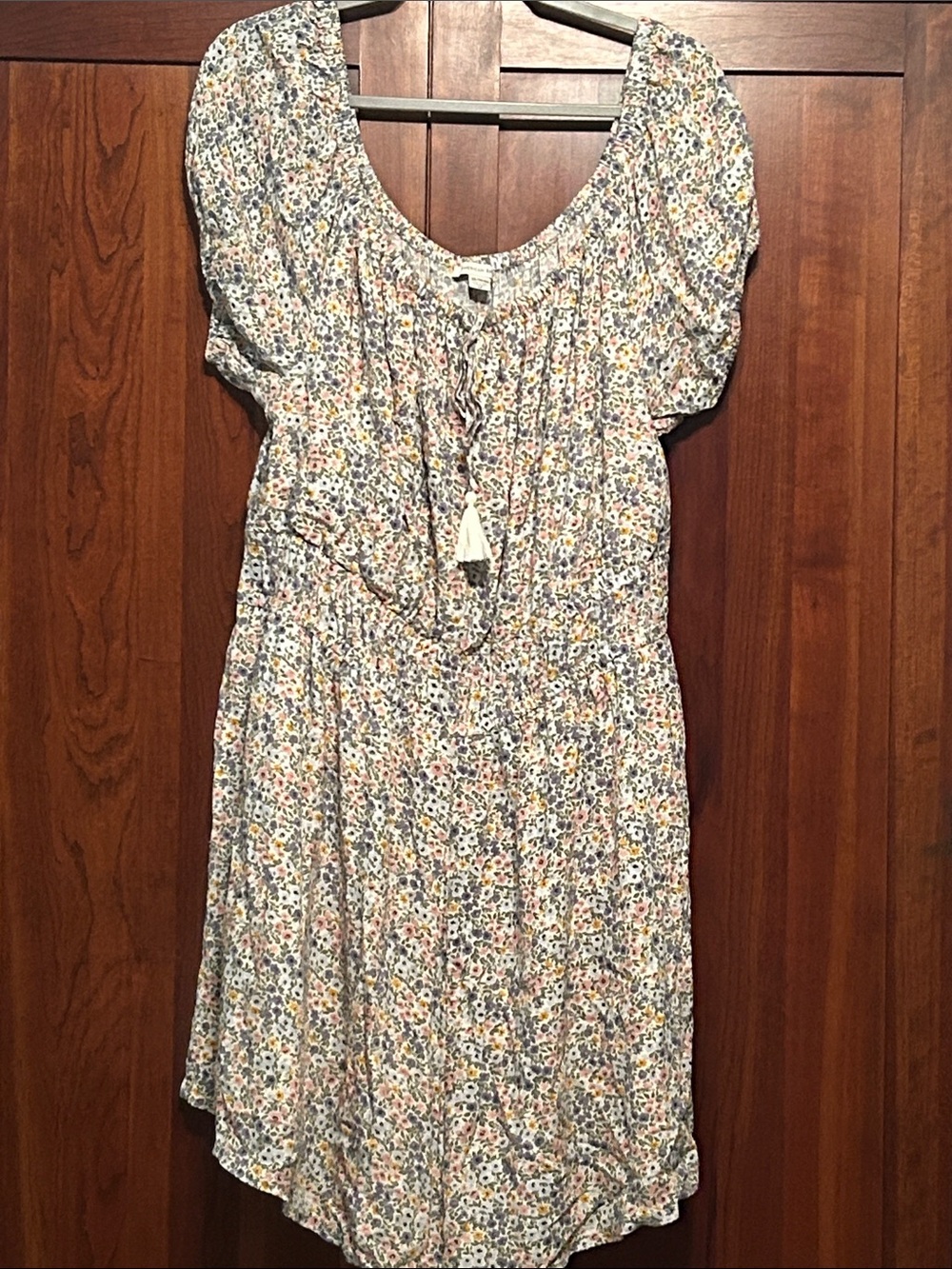 American Eagle Outfitters Floral Short Sleeve Romper in Multicolor